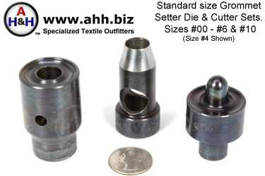 Standard Size Die & Cutter Set for Bench Mounted Grommet Press